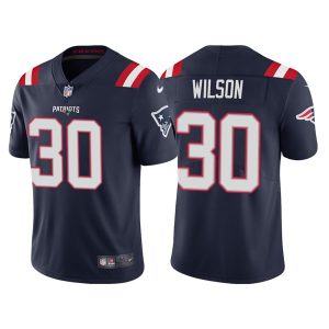 Men's New England Patriots #30 Mack Wilson Navy Vapor Untouchable Limited Stitched Jersey- Custom Name