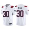 Men's New England Patriots #30 Mack Wilson White Vapor Untouchable Limited Stitched Jersey - Custom Name