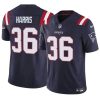 Men's New England Patriots #36 Kevin Harris Navy 2023 F.U.S.E. Vapor Limited Stitched Football Jersey - Custom Name
