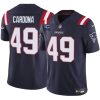 Men's New England Patriots #49 Joe Cardona Navy F.U.S.E. With 1-Star C Patch Vapor Limited Stitched Football Jersey - Custom Name