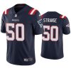 Men's New England Patriots #50 Cole Strange Navy Vapor Untouchable Limited Stitched Jersey - Custom Name
