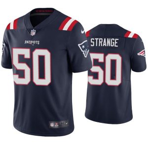 Men's New England Patriots #50 Cole Strange Navy Vapor Untouchable Limited Stitched Jersey - Custom Name