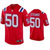 Men's New England Patriots #50 Cole Strange Red Vapor Untouchable Limited Stitched Jersey - Custom Name