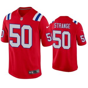 Men's New England Patriots #50 Cole Strange Red Vapor Untouchable Limited Stitched Jersey - Custom Name