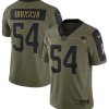 Men's New England Patriots #54 Tedy Bruschi 2021 Olive Salute To Service Limited Stitched - Custom Name