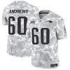 Men's New England Patriots #60 David Andrews 2024 F.U.S.E Arctic Camo Salute to Service Limited Stitched Jersey - Custom Name