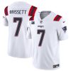 Men's New England Patriots #7 Jacoby Brissett White F.U.S.E. With 2-Star C Patch Vapor Limited Stitched Football Jersey - Custom Name