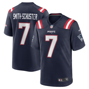 Men's New England Patriots #7 JuJu Smith-Schuster Navy Stitched Game Jersey - Custom Name