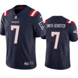 Men's New England Patriots #7 JuJu Smith-Schuster Navy Vapor Untouchable Stitched Football Jersey - Custom Name