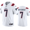 Men's New England Patriots #7 JuJu Smith-Schuster White Vapor Untouchable Stitched Football Jersey - Custom Name