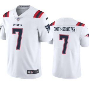Men's New England Patriots #7 JuJu Smith-Schuster White Vapor Untouchable Stitched Football Jersey - Custom Name