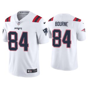 Men's New England Patriots #84 Kendrick Bourne 2021 White Vapor Untouchable Limited Stitched NFL Jersey - Custom Name