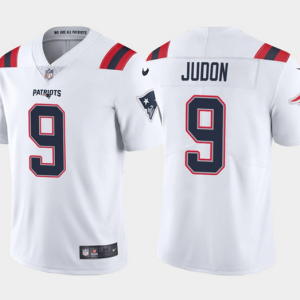 Men's New England Patriots #9 Matt Judon 2021 White Vapor Untouchable Limited Stitched NFL Jersey - Custom Name