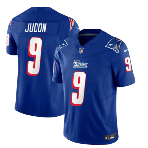 Men's New England Patriots #9 Matthew Judon Blue 2023 F.U.S.E. Throwback Limited Stitched Football Jersey - Custom Name