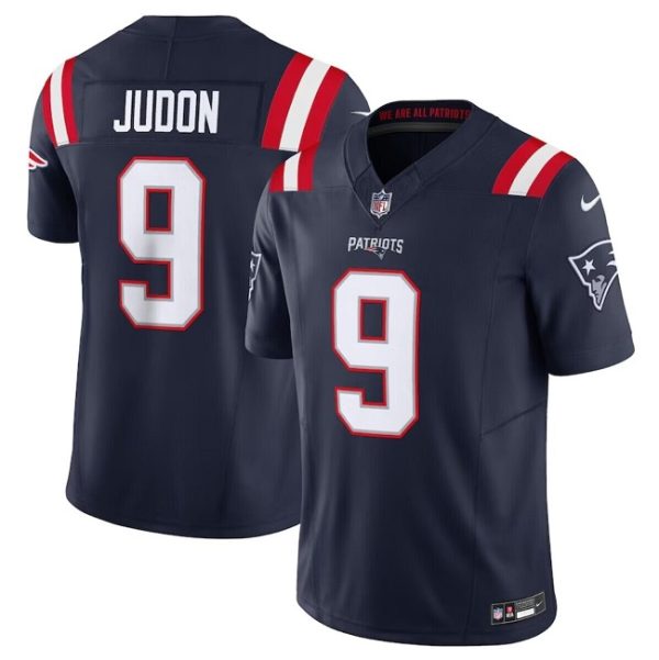 Men's New England Patriots #9 Matthew Judon Navy 2023 F.U.S.E. Vapor Limited Stitched Football Jersey - Custom Name