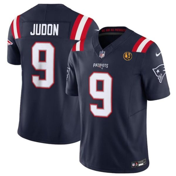 Men's New England Patriots #9 Matthew Judon Navy 2023 F.U.S.E. With John Madden Patch Vapor Limited Stitched Football Jersey - Custom Name