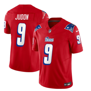 Men's New England Patriots #9 Matthew Judon Red 2023 F.U.S.E. Throwback Limited Stitched Football Jersey - Custom Name