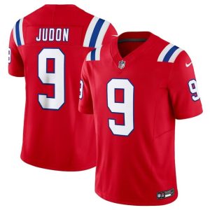 Men's New England Patriots #9 Matthew Judon Red 2023 F.U.S.E. Vapor Limited Stitched Football Jersey - Custom Name