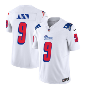 Men's New England Patriots #9 Matthew Judon White 2023 F.U.S.E. Throwback Limited Stitched Football Jersey - Custom Name