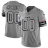 Men's New England Patriots ACTIVE PLAYER Custom 2019 Gray Gridiron Team Logo Limited Stitched Jersey - Custom Name