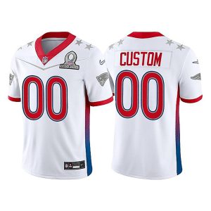 Men's New England Patriots ACTIVE PLAYER Custom 2022 White Pro Bowl Stitched Jersey - Custom Name