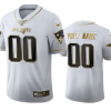 Men's New England Patriots ACTIVE PLAYER Custom White 100th Season Golden Edition Stitched Jersey - Custom Name