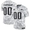 Men's New England Patriots Active Player Custom 2024 F.U.S.E Arctic Camo Salute to Service Limited Stitched Football Jersey - Custom Name