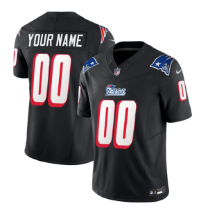 Men's New England Patriots Active Player Custom Black 2023 F.U.S.E. Throwback Limited Stitched Football Jersey - Custom Name