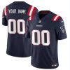 Men's New England Patriots Active Player Custom Navy 2023 F.U.S.E Alternate Vapor Untouchable Limited Stitched Football Jersey - Custom Name
