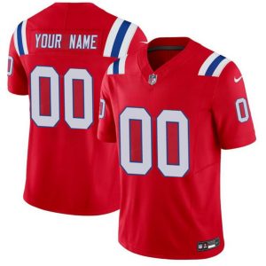 Men's New England Patriots Active Player Custom Red 2023 F.U.S.E Alternate Vapor Untouchable Limited Stitched Football Jersey - Custom Name