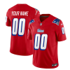 Men's New England Patriots Active Player Custom Red 2023 F.U.S.E. Throwback Limited Stitched Football Jersey - Custom Name