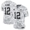 Men's New Orleans Saints #12 Chris Olave 2024 F.U.S.E Arctic Camo Salute to Service Limited Stitched Football Jersey - Custom Name