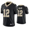 Men's New Orleans Saints #12 Chris Olave Black Vapor Limited Stitched Jersey - Custom Name
