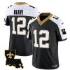 Men's New Orleans Saints #12 Chris Olave Black White 2023 F.U.S.E. 1987 Legacy Vapor Stitched Jersey - Custom Name