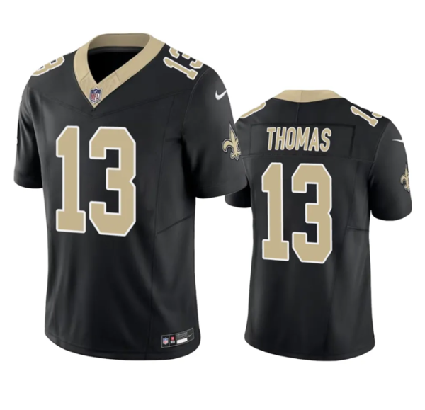 Men's New Orleans Saints #13 Michael Thomas Black 2023 F.U.S.E. Vapor Untouchable Limited Stitched Jersey - Custom Name