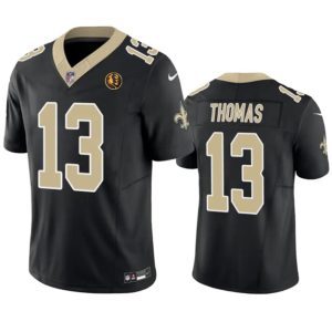 Men's New Orleans Saints #13 Michael Thomas Black 2023 F.U.S.E. With John Madden Patch Vapor Limited Stitched Football Jersey - Custom Name