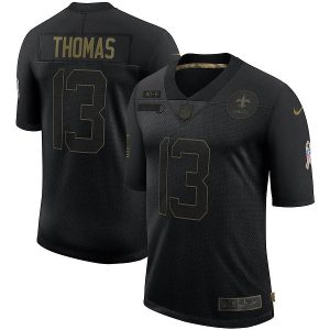 Men's New Orleans Saints #13 Michael Thomas Black NFL 2020 Salute To Service Limited Stitched Jersey - Custom Name