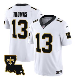 Men's New Orleans Saints #13 Michael Thomas White 2023 F.U.S.E. 1987 Legacy Vapor Stitched Jersey - Custom Name