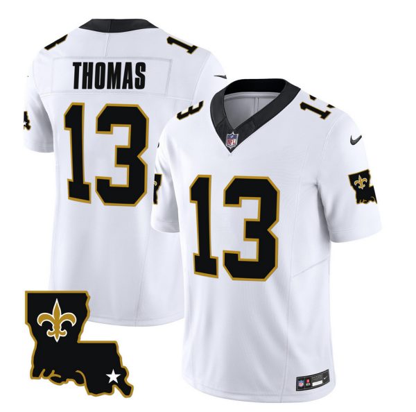 Men's New Orleans Saints #13 Michael Thomas White 2023 F.U.S.E. 1987 Legacy Vapor Stitched Jersey - Custom Name