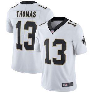 Men's New Orleans Saints #13 Michael Thomas White Vapor Untouchable Limited Stitched NFL Jersey - Custom Name