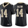 Men's New Orleans Saints #14 Andy Dalton Black Vapor Limited Stitched Jersey - Custom Name