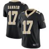 Men's New Orleans Saints #17 Emmanuel Sanders Black NFL Vapor Untouchable Limited Stitched Jersey - Custom Name