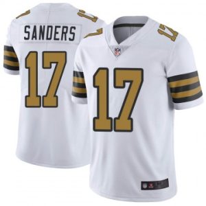 Men's New Orleans Saints #17 Emmanuel Sanders White Color NFL Rush Limited Stitched Jersey - Custom Name