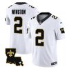 Men's New Orleans Saints #2 Jameis Winston White 2023 F.U.S.E. 1987 Legacy Vapor Stitched Jersey - Custom Name