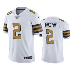 Men's New Orleans Saints #2 Jameis Winston White Color Rush Limited Stitched Jersey - Custom Name