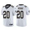 Men's New Orleans Saints #20 Pete Werner White Vapor Limited Stitched Jersey - Custom Name