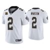 Men's New Orleans Saints 2022 #2 Jameis Winston White With 4-star C Patch Vapor Untouchable Cool Base Stitched Jersey - Custom Name