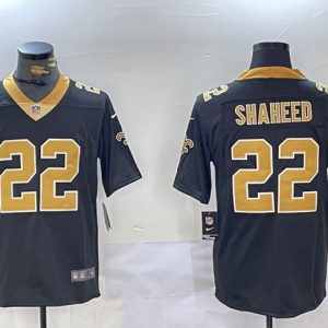Men's New Orleans Saints #22 Rashid Shaheed Black Vapor Limited Stitched Football Jersey - Custom Name