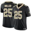 Men's New Orleans Saints #25 Kendre Miller Black Vapor Limited Stitched Football Jersey - Custom Name