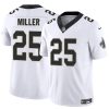 Men's New Orleans Saints #25 Kendre Miller White Vapor Limited Stitched Football Jersey - Custom Name